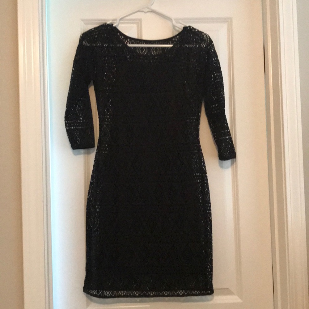 Express lace black dress